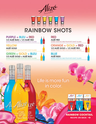 Alizé Rainbow Shots Sell Sheet
