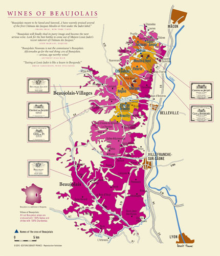 Beaujolais Wines Popup Map