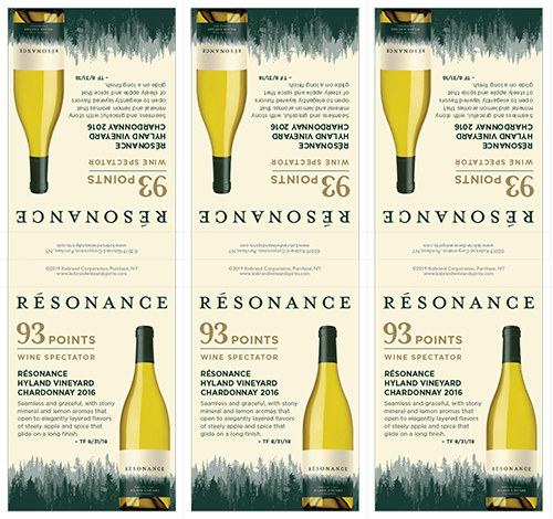 Hyland Vineyard Chardonnay 2016 Shelf Talker (93 Points)