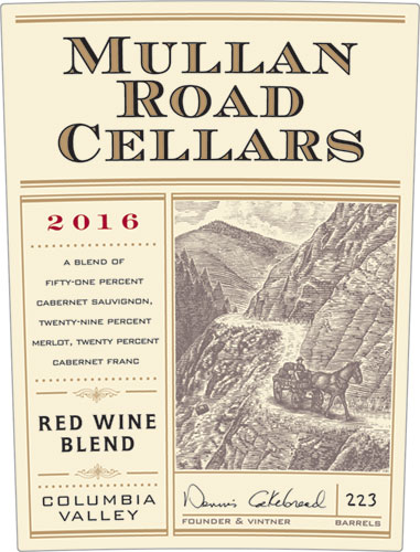 Columbia Valley Red Wine 2016 Front Label