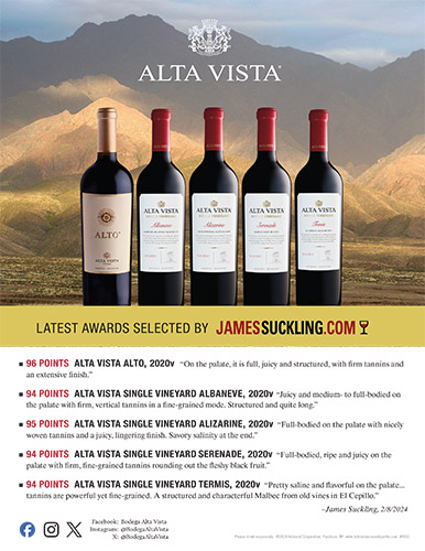 Alta Vista James Suckling Awards Sell Sheet