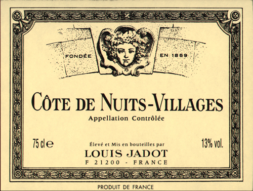 Côte de Nuits-Villages Front Label