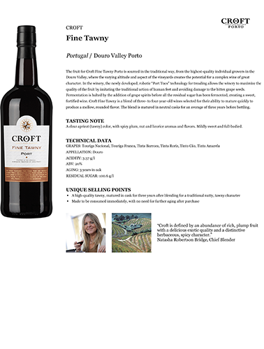 Fine Tawny Porto Fact Sheet