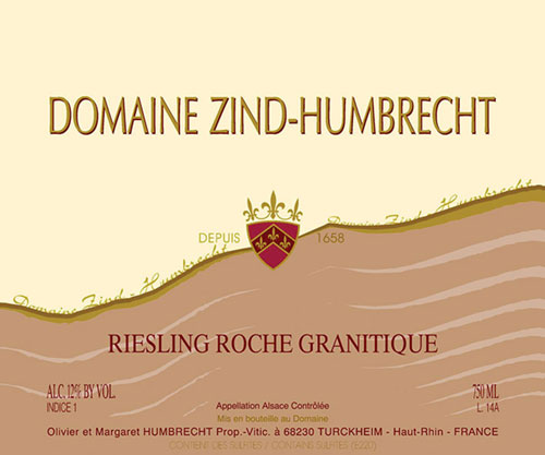 Riesling Roche Granitique Front Label
