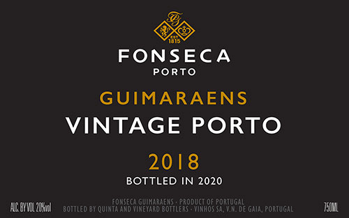 Guimaraens Vintage Port 2018 Front Label