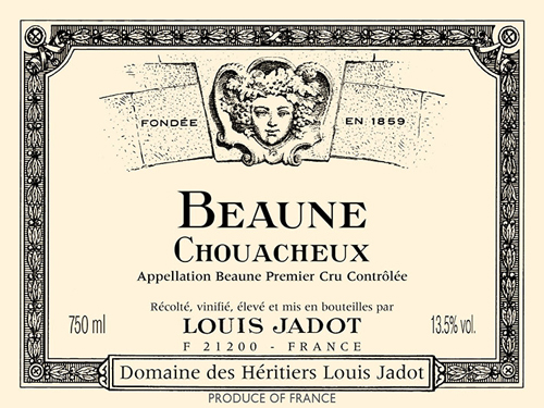 Beaune Chouacheux Premier Cru Front Label