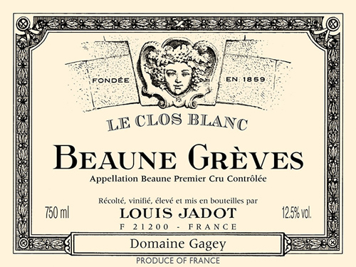 Beaune Grèves Premier Cru Blanc Front Label