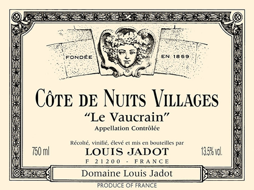 Côte de Nuits-Villages Le Vaucrain Blanc Front Label