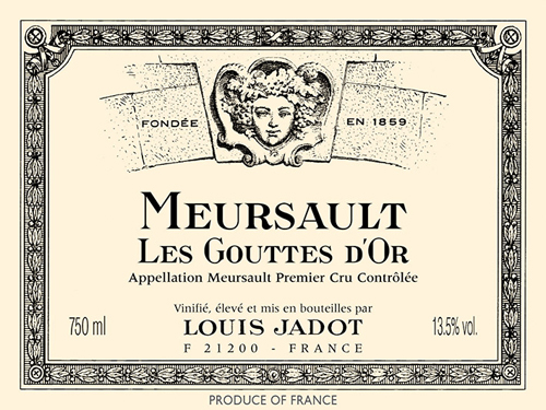 Meursault Goutte d’Or Premier Cru Front Label