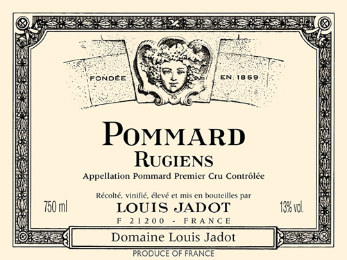 Pommard Rugiens Premier Cru Front Label