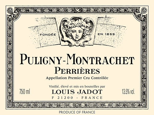 Puligny-Montrachet Perrières Premier Cru Front Label