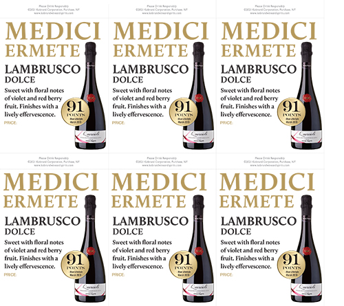 Quercioli Dolce Reggiano Lambrusco DOC Shelf Talker (Editable PDF)