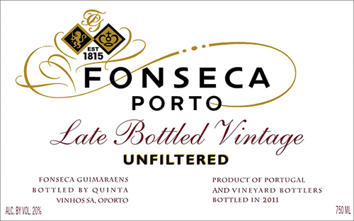 Late Bottled Vintage Porto (Unfiltered) Front Label