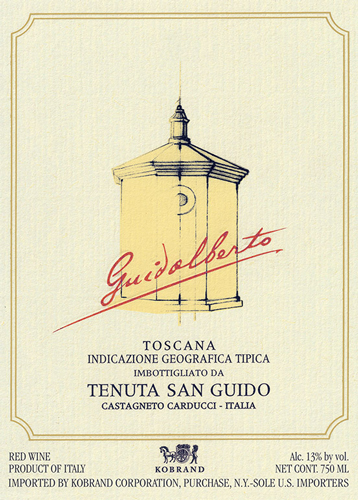 Guidalberto Toscana IGT Front Label