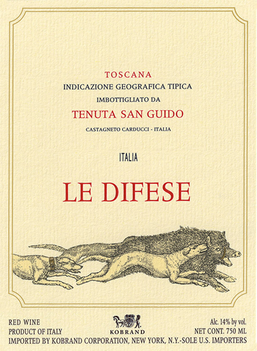 Le Difese Toscana IGT Front Label