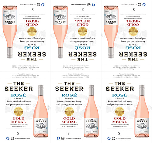 The Seeker Rosé Shelf Talker (Editable PDF)