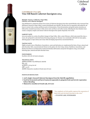 Vine Hill Ranch Cabernet Sauvignon 2014 Fact Sheet