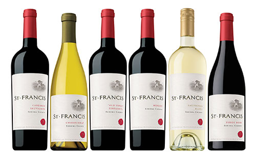St Francis Sonoma County Bottle Lineup