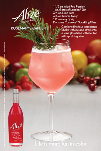 Alizé Red Passion Rosemary’s Garden Cocktail Recipe