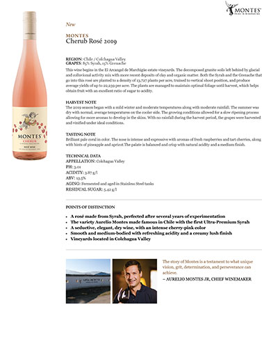 Cherub Rosé 2019 Fact Sheet