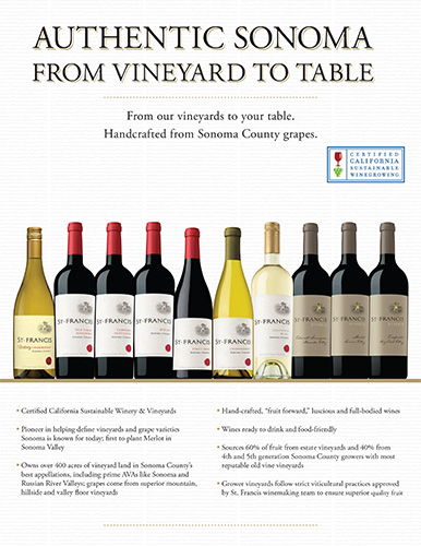 St. Francis Winery Family Sell Sheet