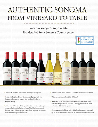 St. Francis Winery Family Sell Sheet