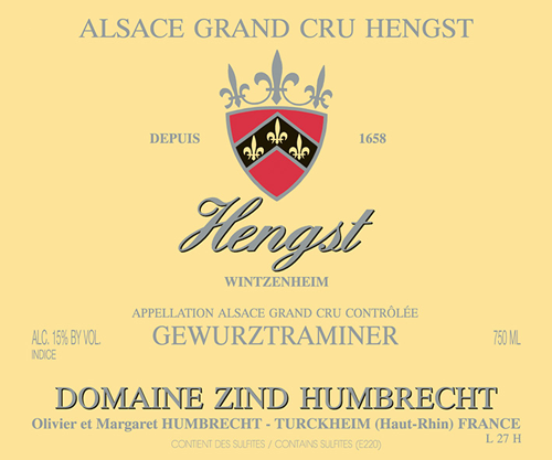 Gewürztraminer Hengst Grand Cru – (Non-Vintage Specific Label)