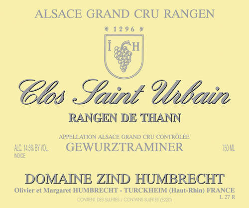 Gewürztraminer Rangen de Thann Grand Cru – (Non-Vintage Specific Label)