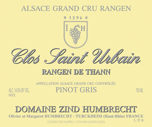 Pinot Gris Rangen de Thann Grand Cru – (Non-Vintage Specific Label)