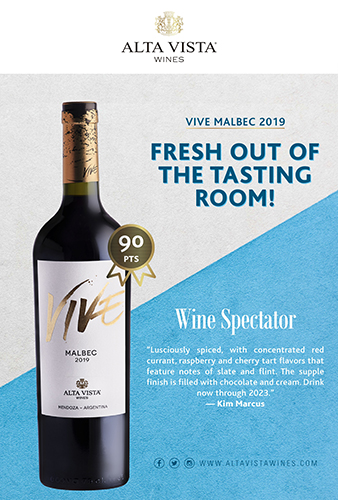 Vive Malbec 2019 (90 Points) Awards Sell Sheet