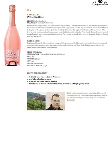 Prosecco Rosé Fact Sheet