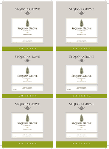 Napa Valley Chardonnay Wine Card