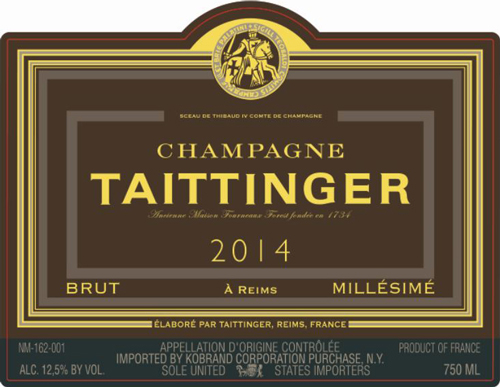 Brut Millésimé 2014 Front Label