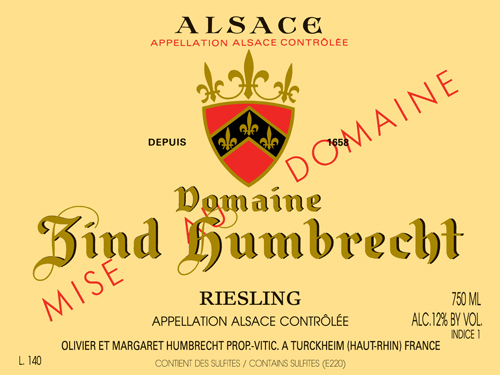 Riesling 2013 Front Label