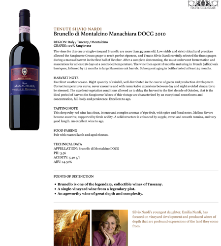 Brunello di Montalcino Manachiara DOCG 2010