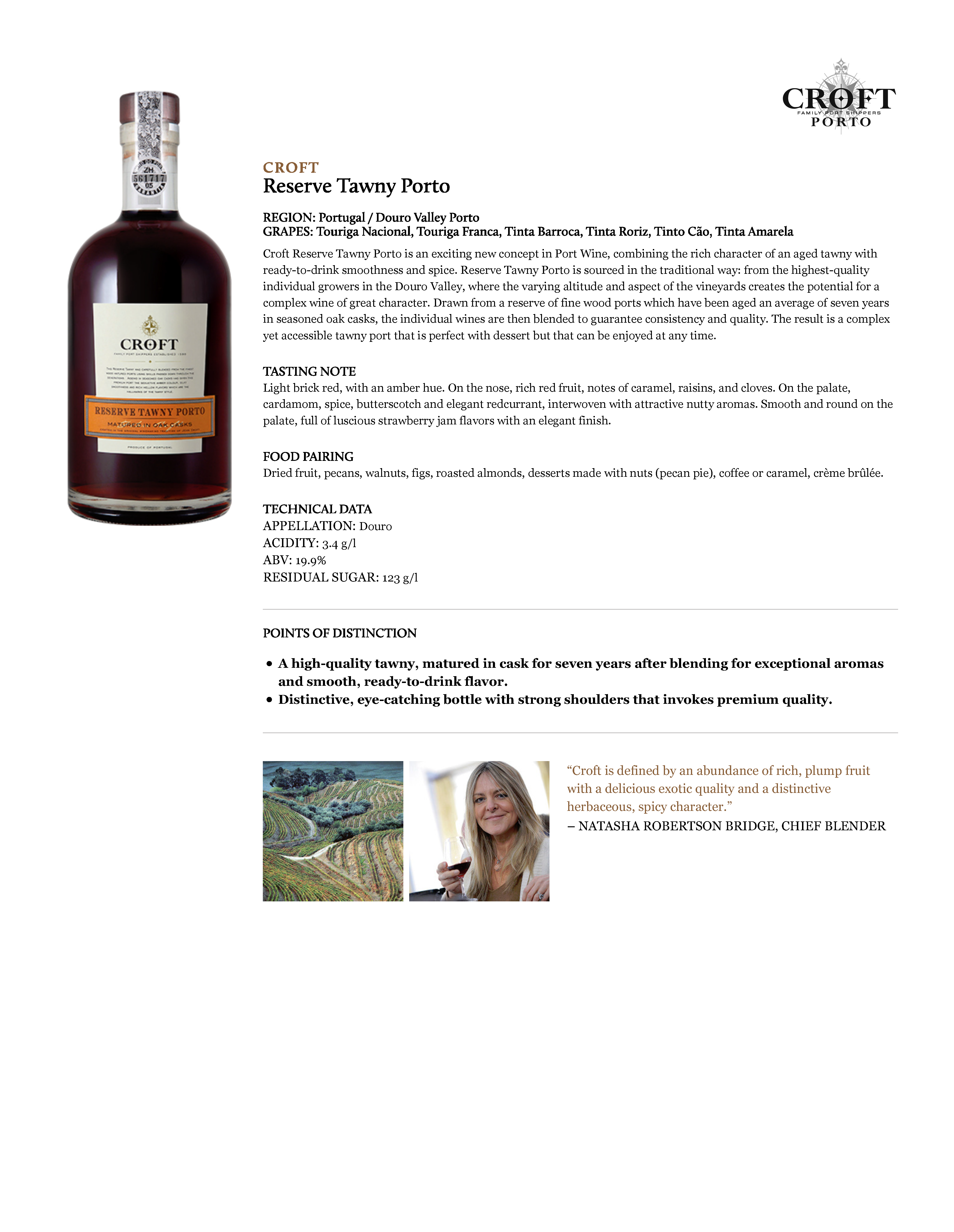 Reserve Tawny Porto Fact Sheet