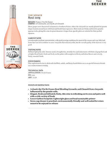 Rosé 2019 Fact Sheet