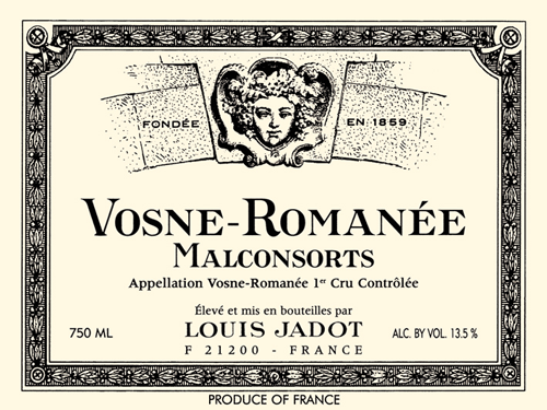 Jadot Vosne-Romanée Les Malconsorts Premier Cru Front Label