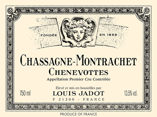 Chassagne-Montrachet Chenevottes Premier Cru Front Label