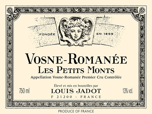 Vosne-Romanée Les Petits Monts Premier Cru Front Label