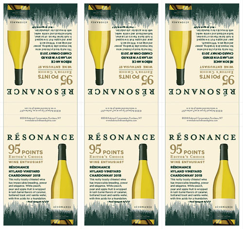 Hyland Vineyard Chardonnay 2015 Shelf Talker