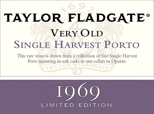 1969 Single Harvest Tawny Front Label