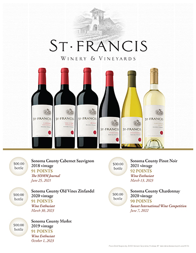 St. Francis Winery One Pager Sell Sheet (Editable PDF)