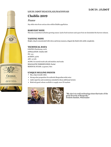 Chablis 2019 Fact Sheet