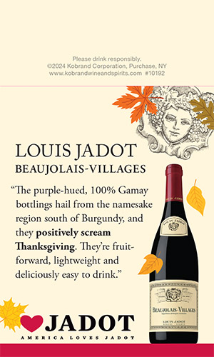 Beaujolais-Villages Thanksgiving Shelf Talker