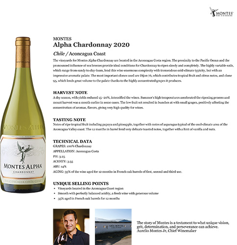 Alpha Chardonnay 2020 Fact Sheet